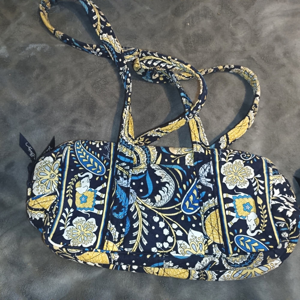 Vera Bradley blue and yellow qfloral handbag